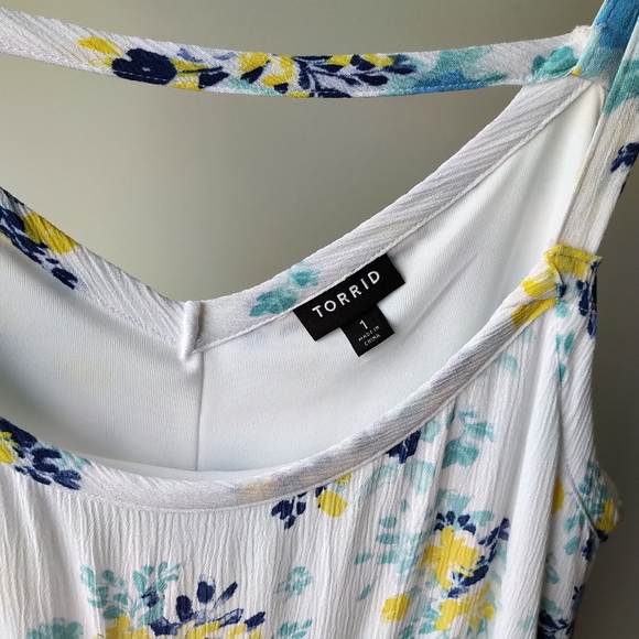 EUC Torrid Floral Gauze Cami Summer Dress - Picture 5 of 7